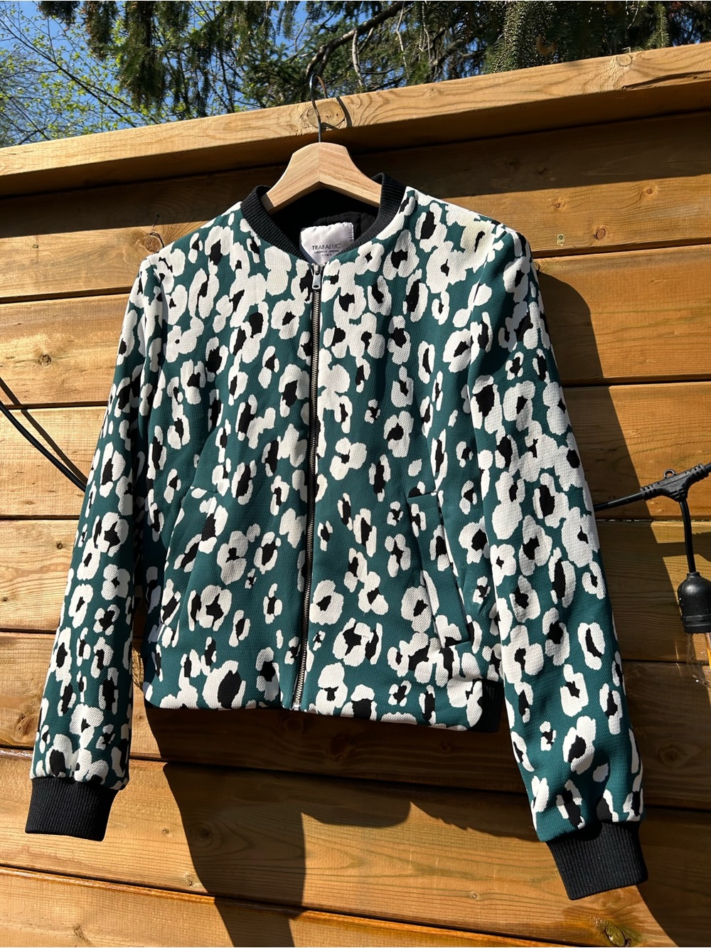 Zara Trafaluc floral bomber light jacket